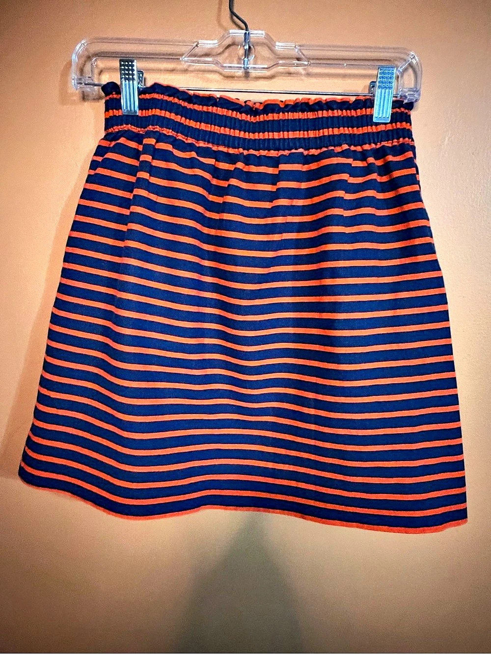 J.Crew Striped Mini Skirt in Blue & Orange Size 2